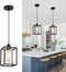 AOJUNSANSAN Black Pendant Lights for Kitchen Island Industrial Lantern Pendant Light Fixtures with