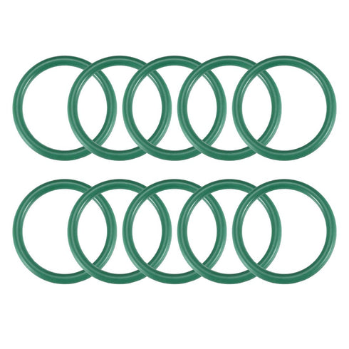 uxcell Fluorine Rubber O-Rings, FKM Seal Gasket for Machinery Plumbing, 34mm OD 27mm ID 3.5mm Width, Green, Pack of 10