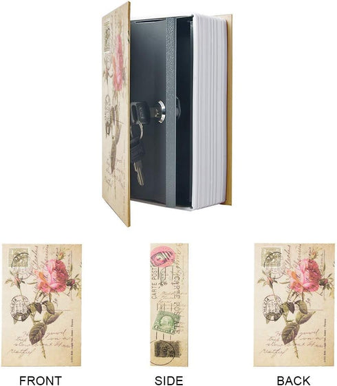 Diversion Book Safe Storage Box, Small Sized Dictionary Secret Safe Can with Security Combination Lock/Key, Hidden Safe