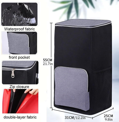 SH-gwtc 43L (Size:12.2 9.8 x21.7 Shopping Cart Replacement Bag, Trolley Waterproof Spare Bag, with Side Pockets
