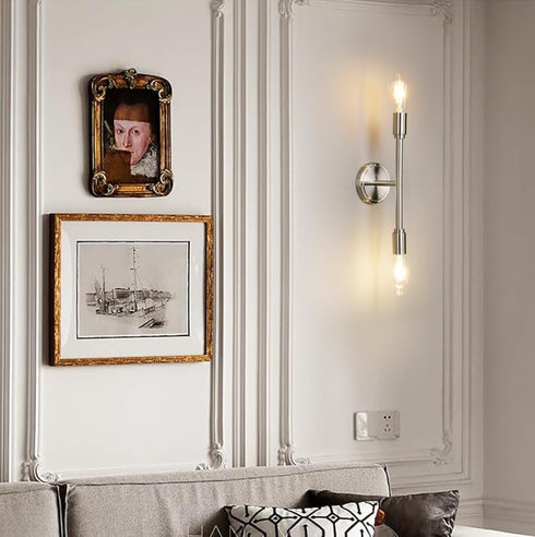 Set 2-Light 2 Pack) Phansthy Wall Sconces of Two, Modern Sconces Wall Lighting Fixtures, Bathroom Light Over Mirror