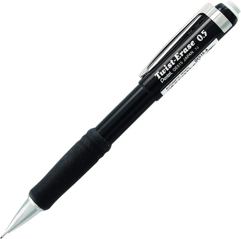 Pentel Mechanical Pencil 0.5 mm, Twist Erase III with Pre-Loaded Super Hi-Polymer HB Lead, 3-Pack