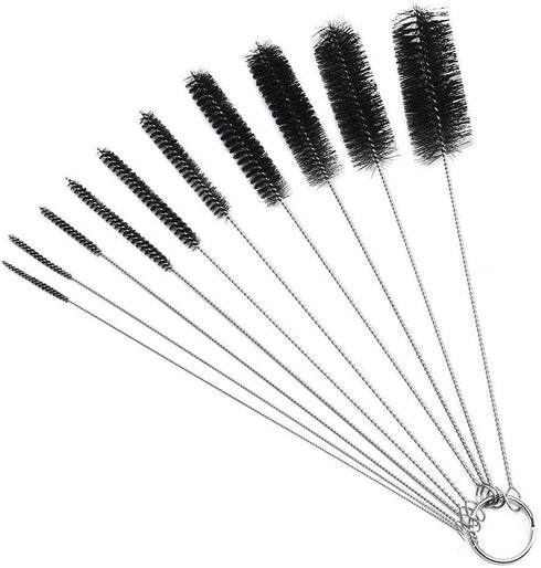 DXG Cleaning Brushes, 8.2 Inch Nylon Tube Brush Set, 10 Pieces for Drinking Straws, Glasses, Keyboards