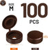 HNYYZL 100 Plastic Hinged Covers, Snap Washer Caps - Brown, Pcs - Shutter Screw Protection (M), Bronze Finish