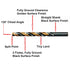 MAXTOOL Letter I 0.272" Jobber Length Drill Bits, 10PCs HSS M2 Twist Fully Ground Black & Bronze Straight Shank