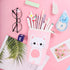 iSuperb Cute Cat Telescopic Pencil Pouch Case with Zipper, Canvas Stationery Box for Kids, 7.5 x 4.9 x 3.0 inch