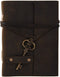 Large Writing Notebook of Shadows - TUZECH Handmade Leather Journal for Women & Men, 7 by 5 Inches (Brown)