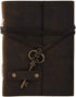 Large Writing Notebook of Shadows - TUZECH Handmade Leather Journal for Women & Men, 7 by 5 Inches (Brown)