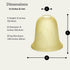 6"x6", (1-Pack) LIGHTACCENTS Alabaster Glass Pendant Light Shade - Farmhouse Style Chandelier Shades, Socket Nut