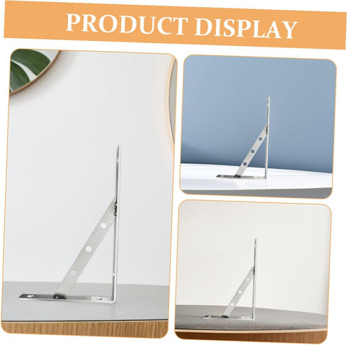 jojofuny Solid Thick Stainless Steel Type Shelf Holder Heavy Duty Wall Mounted Bracket Support for DIY Floating Shelves