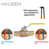 3/4-inch PEX Standard Port Brass Ball Valve, 1-Pack with PEX Expansion Connection