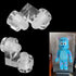 LUORNG 16Sets 90 12x12x8mm Clear Acrylic L Brackets Degree Right Angle Corner Braces Corner Connectors with Screws
