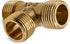 Tee Pipe Fitting, Brass Tee Connector 1/2" Male x 1/2" Male x 1/2" Male for Plumbing Repair