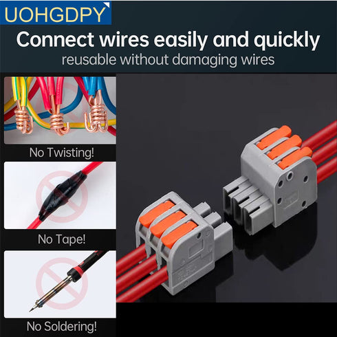 Lever Wire connectors, Butt Plug Lever Wire Connector, Electrical Insulated Terminals, Quick Disconnect Connectors
