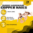 1 Inch Copper Nails Roofing Finish, 100 Nails - Solid Pure Copper Slate Spikes, Package Includes 100 Pieces of The