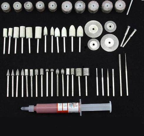 52pcs Diamond Mounted Burr Sets for Jewelry Making, Engraving, Polishing, Fit Dremel Tools