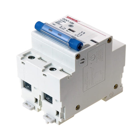 2 Pole 400V Low-Voltage Miniature Circuit Breaker 100A Din Rail Mount DZ47-100 D100A
