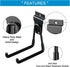 Slatwall Hooks, Heavy Duty Garage Slatwall Accessories, Slatwall Panel Hooks Assortment, Black (16 Pack)