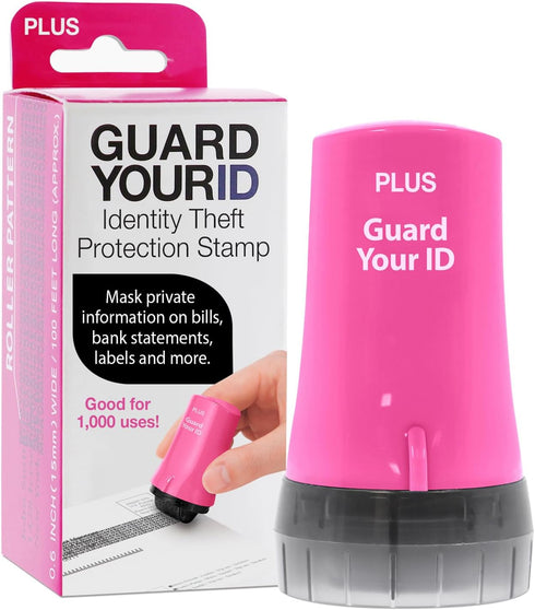 Guard Your ID Advanced Security Roller 2.0 - Identity Theft Prevention Stamping in Pink