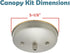 Aspen Creative 21528-51 Nickel,5-1/8 Diameter,11mm Ceiling Canopy Kit with Warm Brass Trim for Chandelier and Pendant