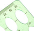 uxcell Geometric Drawing Template, Oval Style Measuring Ruler 20cm for Engineering Drafting