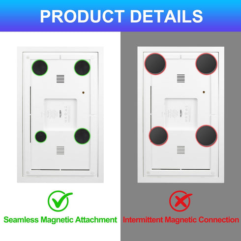Wcone 15 Inch(Gen 1.0) 3 1 Magnetic Mount for Skylight Calendar - Pcs Rubber-Coated Magnetic Screws + Pcs Foam Pad |