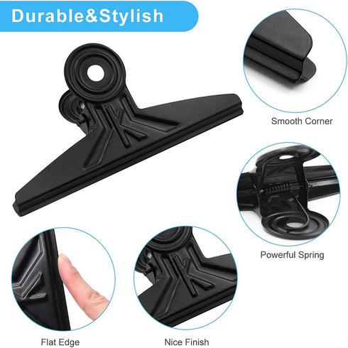 Coideal Extra Large Bulldog Clips - 2 PCS 20cm Long Jumbo XL Bull Binder Paper Clip Clamps for Office