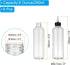 PATIKIL 8oz(240ml) Plastic Dispensing Bottle, 6Pcs Squeeze Empty Bottles with Black Twist Cap for Liquids, Inks, Oils, Sauces, Arts and Crafts, Transparent
