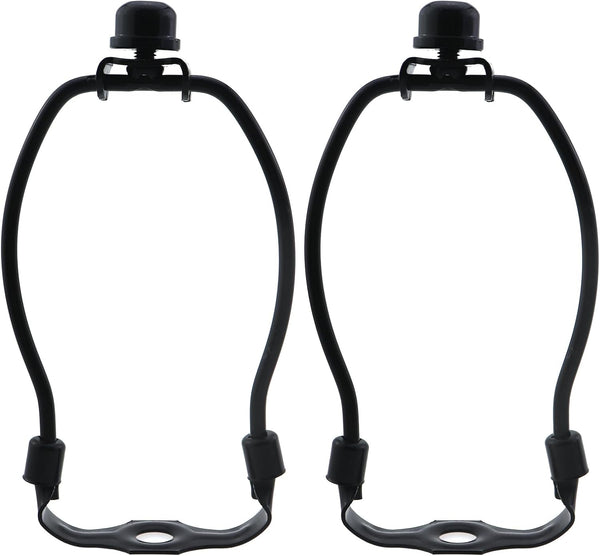 CChiai 2PCS 5 Inch Black Metal Lampshade Harp Set Detachable Floor Lamp/Lampshade Stand