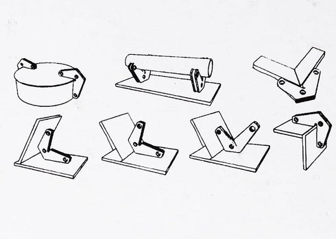 RIVERWELD Twin Pack Magnetic Corner Squares, Strong Welding Magnet for 90 & 60 Angle Setting, Max Pull 30 lbs