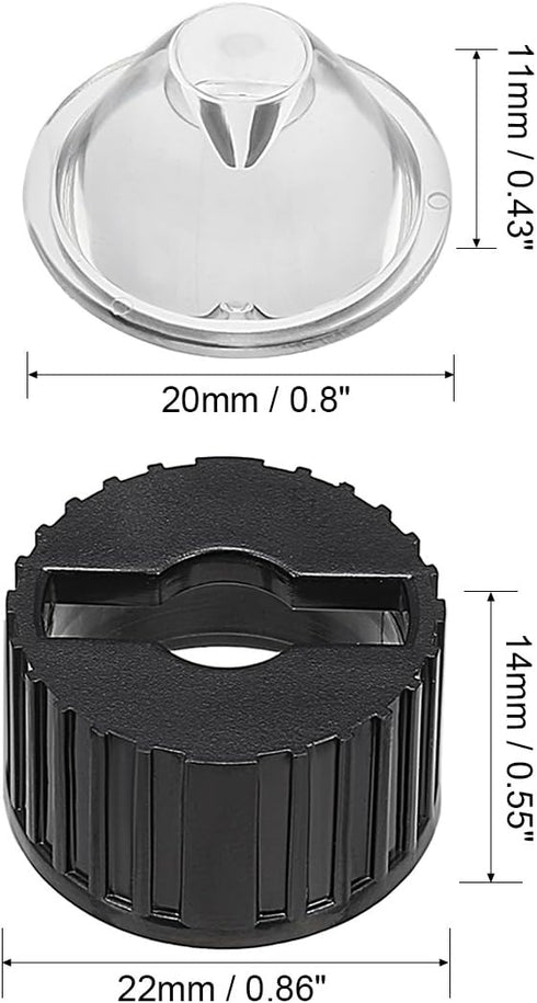 uxcell 10 pcs LED Lens 5 Degree with Black Holder for 1W 3W High Power LED Light