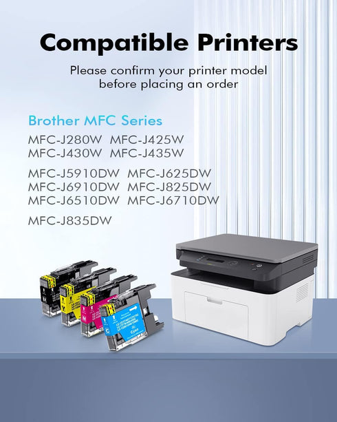 INK4U Compatible LC75 Ink Cartridges Replacement for Brother LC75 LC71 LC79 XL, Compatible with MFC-J6510DW MFC-J6710DW