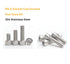 binifiMux 190pcs M2.5 Hex Socket Cap Screws and Hex Nuts Assortment Kit with Wrench, 304 Stainless Steel Silver Tone
