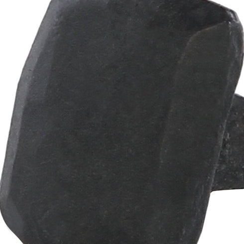 A29 Set of 6 Rectangular Flat Head Decorative Iron Nails/clavos, 3/4 X 1 Inch, Natural Black Iron Finish