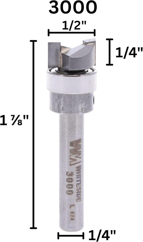Whiteside Router Bits 3000 Whiteside Template Router Bit with Ball Bearing - Premium Quality