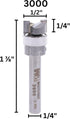 Whiteside Router Bits 3000 Whiteside Template Router Bit with Ball Bearing - Premium Quality