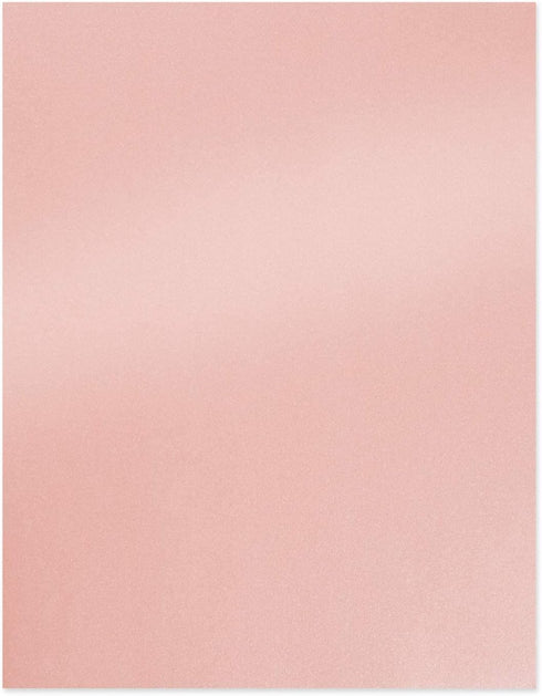 Pink Metallic Paper, 100-Pack Light Pink Shimmer Paper, 120 GSM, 8.5 x 11 Inches for Crafting