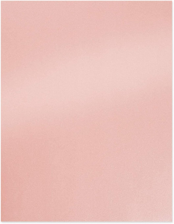Pink Metallic Paper, 100-Pack Light Pink Shimmer Paper, 120 GSM, 8.5 x 11 Inches for Crafting