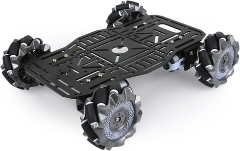 4WD Omnidirectional Robot Car Chassis Kit with 68mm Mecanum Wheels, TT Motor,