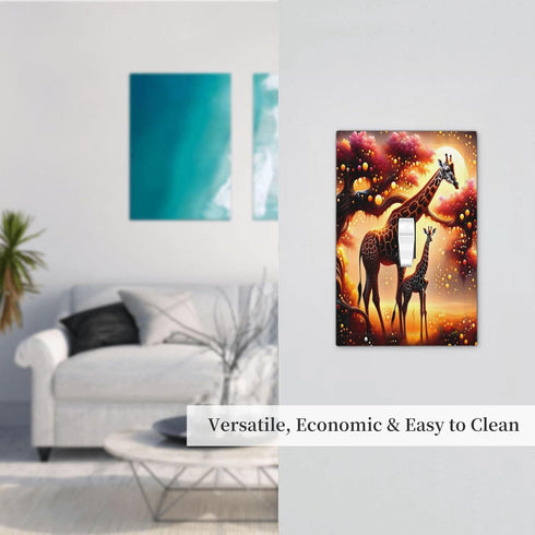 Sturin 1 3X5 Beautiful Giraffe Wall Plate Light Switch Cover Gang Single Toggle Toggle Switch Art Plates