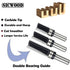 3PCS 1/2 3/4" 2", 1-1/2", 1-1/4" Pattern Flush Trim Router Bit Shank, Dia, Stable Double Bearing Guides, Top Bearing