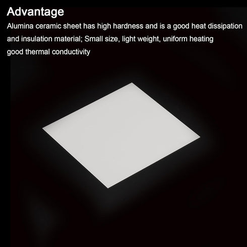 PATIKIL Alumina Ceramic Sheet 2pcs, High Hardness Insulating Cooling Pad for MOS Transistor 100x100x1mm