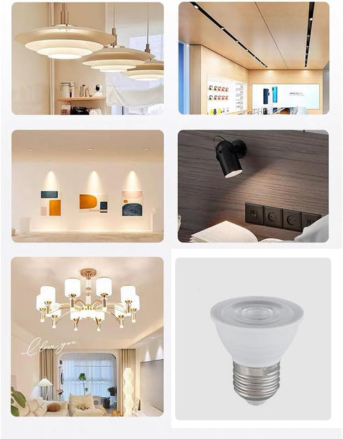 Rysa Light PAR16 Bulb 2700K,Dimmable,5W, 500LM, (50W Bulb Lamp,E26 Lights,10 Pack LED Light Short Neck LED Flood Lights