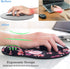 WAVEYU Mouse Pad with Wrist Support, Cute Designed Non-Slip Rubber Base Mousepad for Laptop, Black Flower