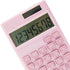 Basic Standard Calculators, Small Digital Desktop Calculator with 8-Digit LCD Display, Battery Solar Power (8 Bit Pink)