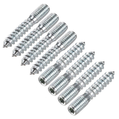 uxcell M10 Hanger Bolts, 2" (50mm) Double Headed Bolts for Wood Joint Furniture Legs - 8pcs