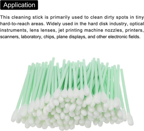 PATIKIL Cleaning Sticks 3.7" Foam Tip Sponge Stick, Multipurpose Cleanroom for Camera Sensors, Pack of 150