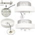 EIFHYT 5 1/8 Canopy Kit for Chandelier Ceiling Lighting Modern Steel Canopy Kit Light Fixture Cover Plate Hook & Cord