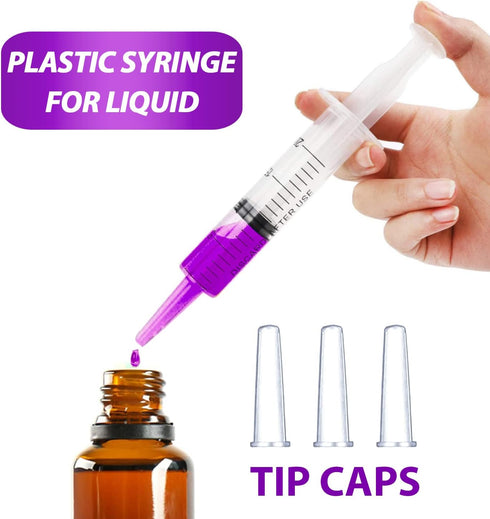 60ml Syringe for Liquid, Oral, Scientific Labs, 3 Pack with Catheter Tip and Cap