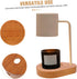 Cabilock Natural Solid Wood Drop-shaped Lamp Base for Desk Light Elegant Nightstand Holder for Home Decor and Office
